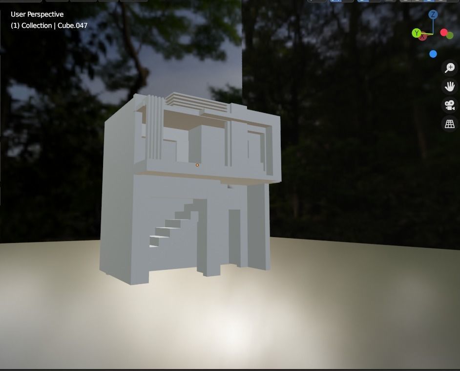 house elevation 3D model_1
