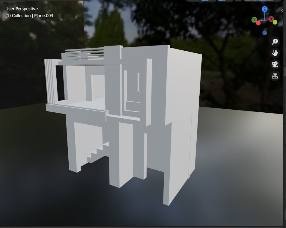 house elevation 3D model_2