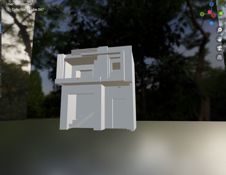 house elevation 3D model_3