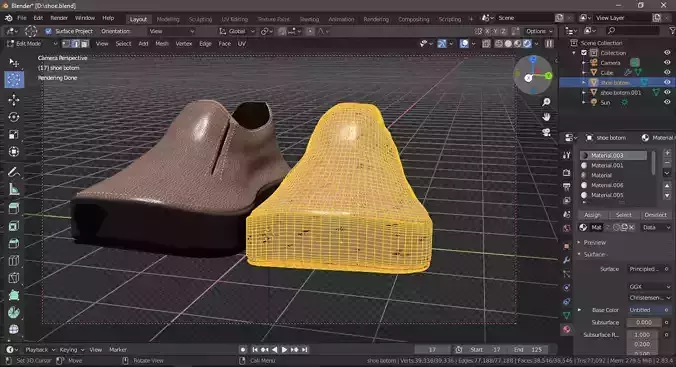 Shoe model 2 pair of shoes Free 3D model