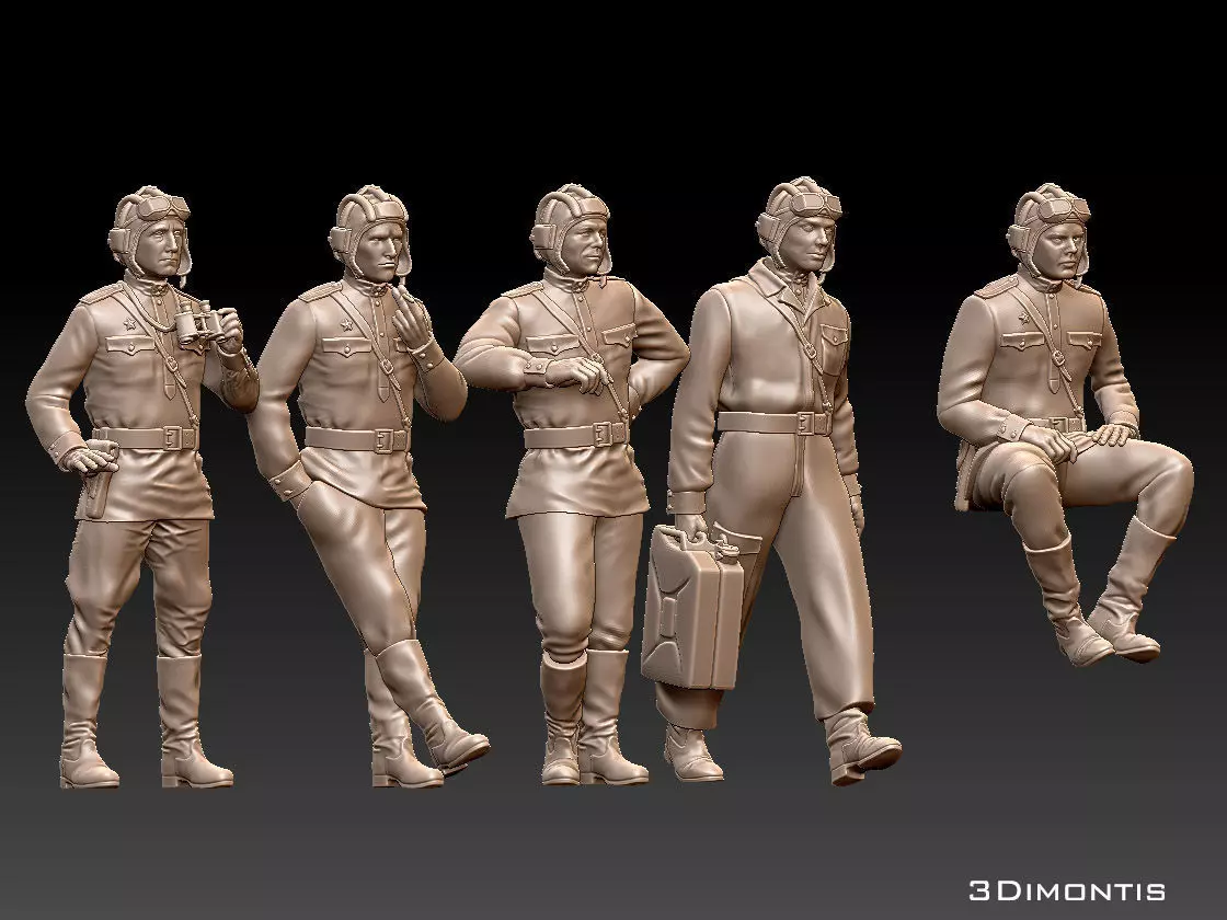 Tank Crew WW2 Russia 3D print model_0