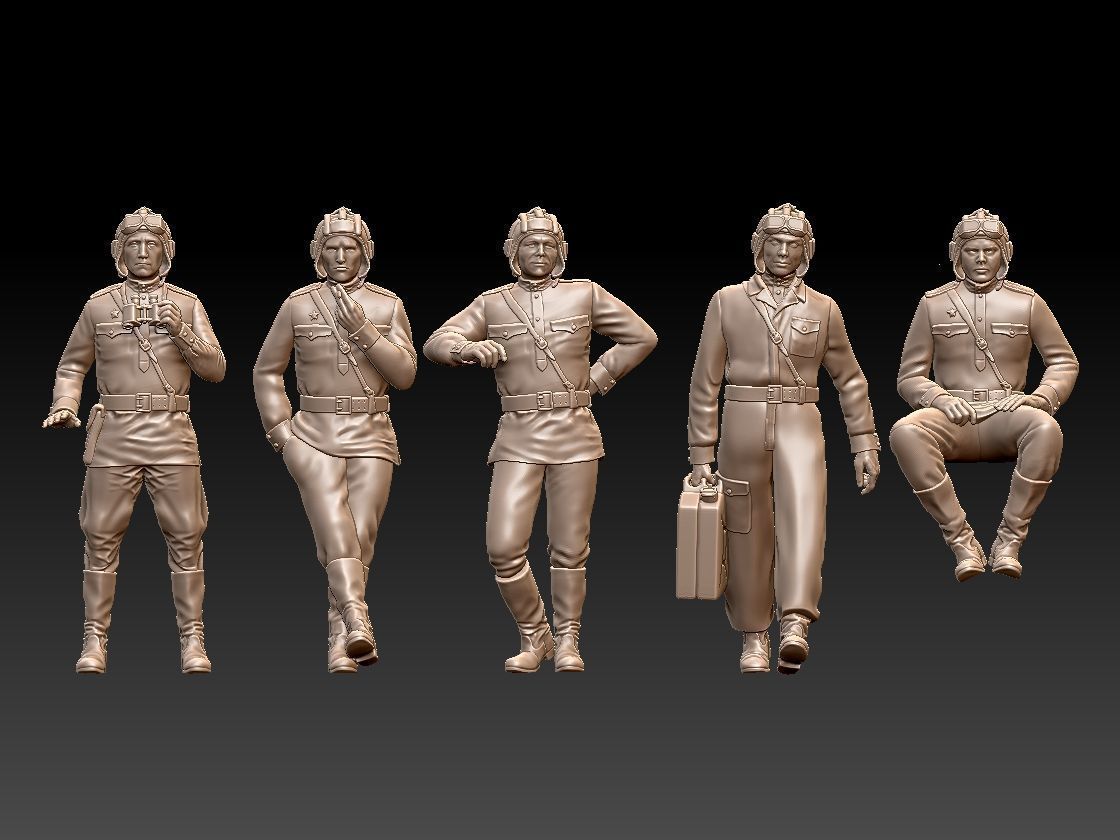Tank Crew WW2 Russia 3D print model_38
