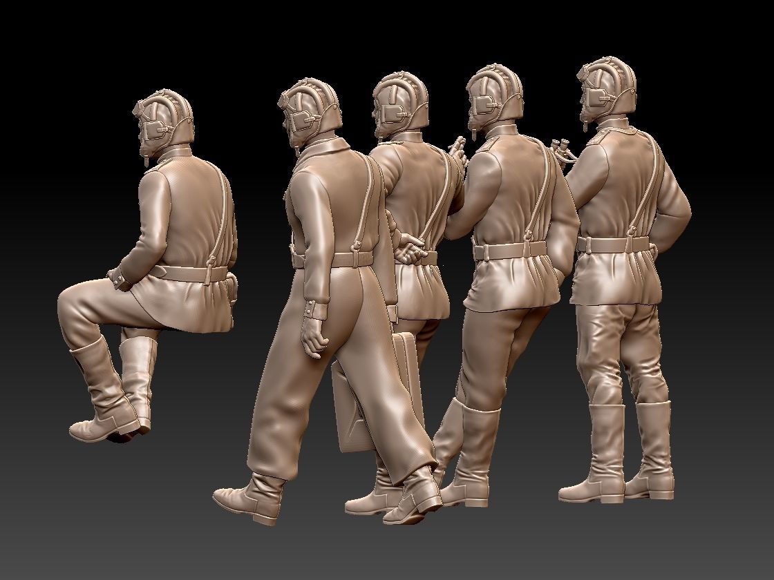 Tank Crew WW2 Russia 3D print model_4