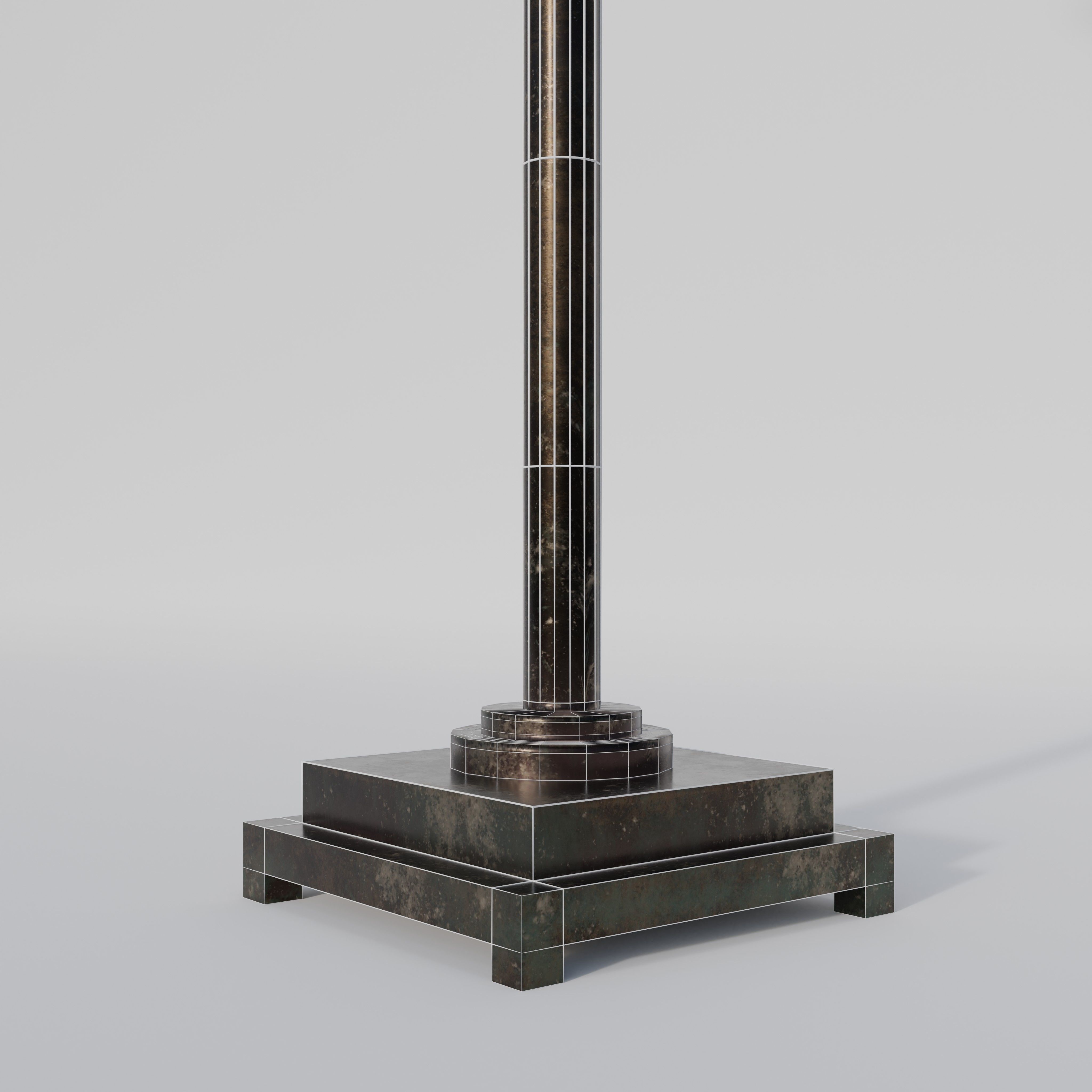 Roman Oil-lam Chandelier Low-poly 3D model_4