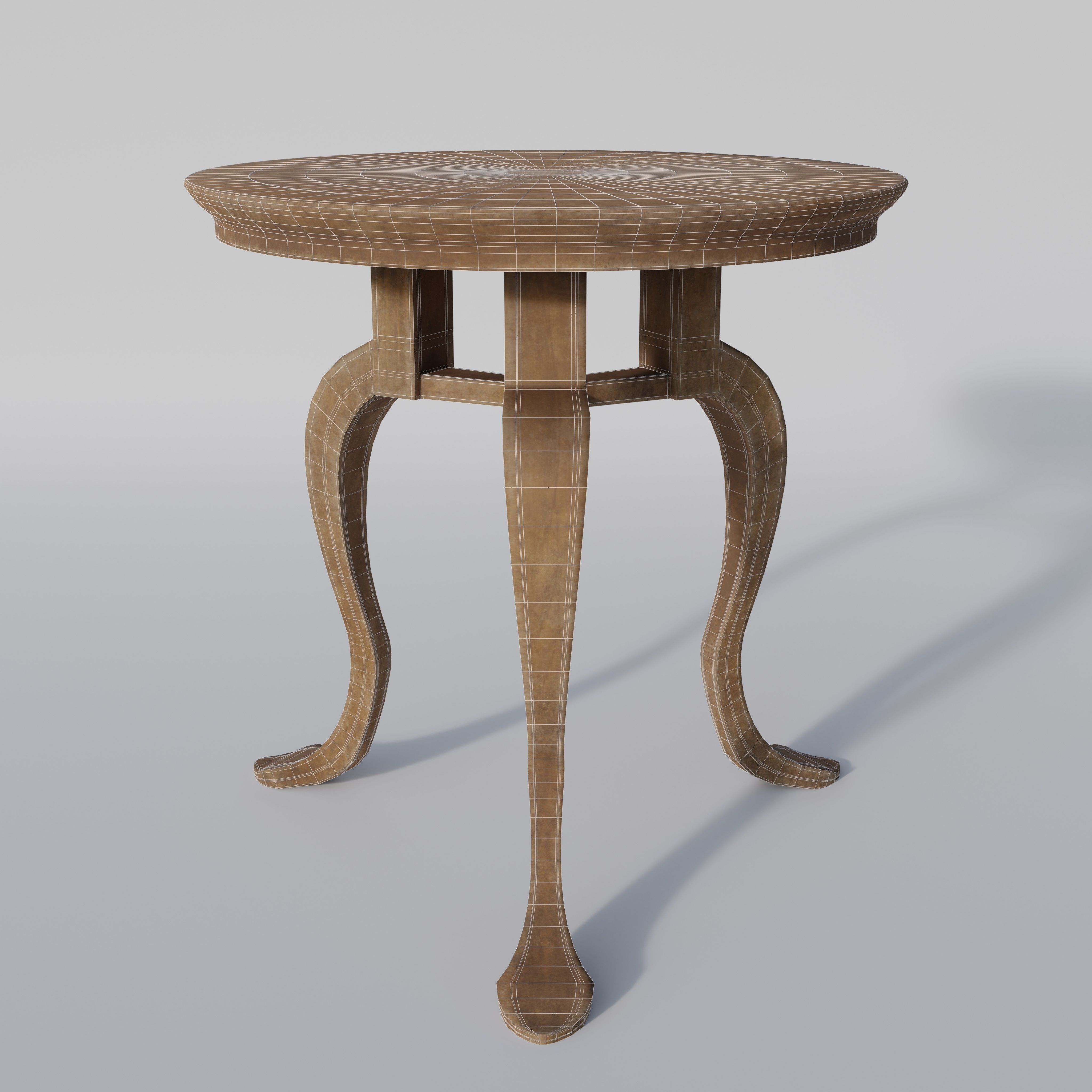 Roman table - Mensa tripens Low-poly 3D model_2