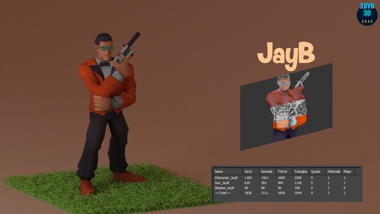 Frag Shooter Characters Low-poly 3D model_6