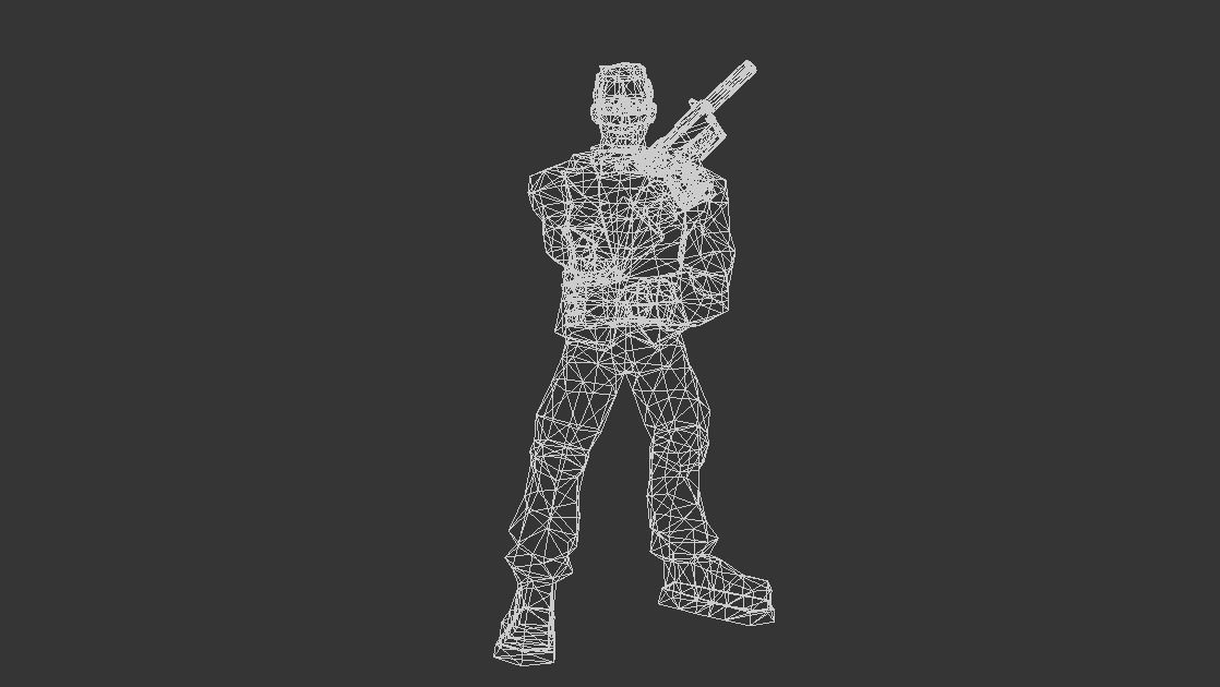 Frag Shooter Characters Low-poly 3D model_1