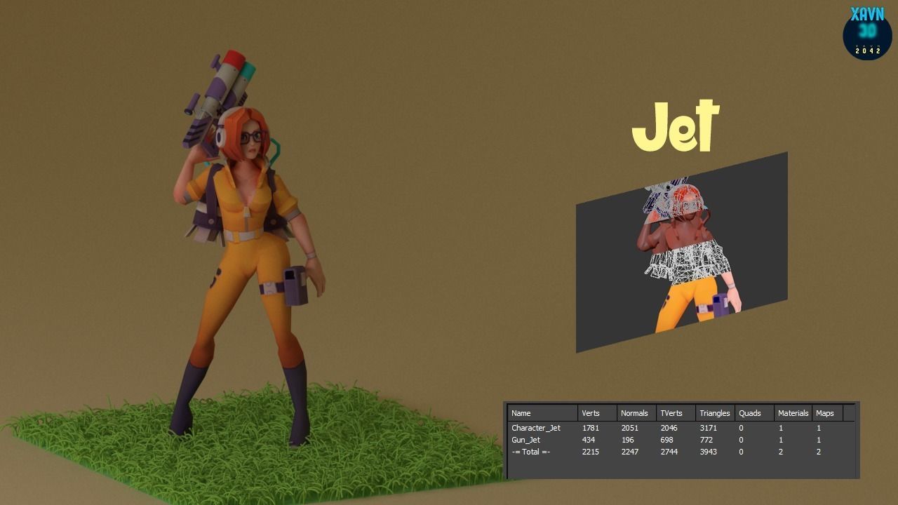 Frag Shooter Characters Low-poly 3D model_4