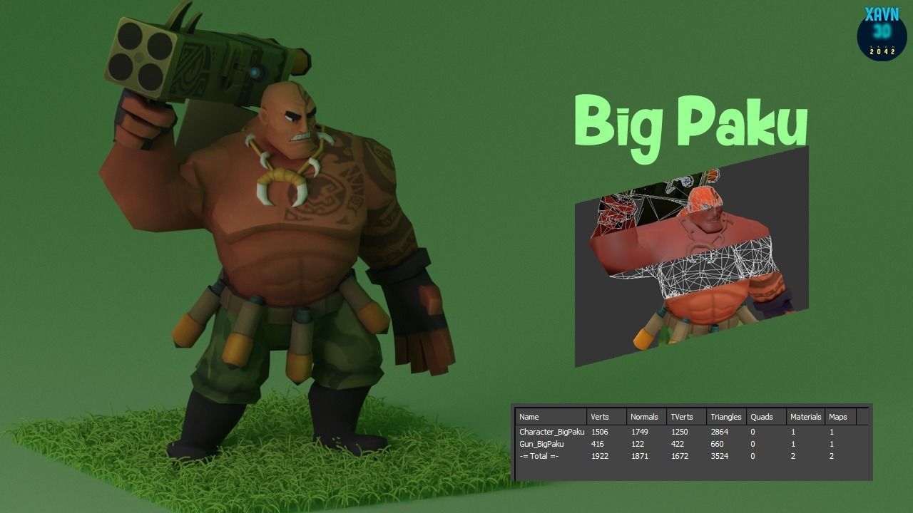 Frag Shooter Characters Low-poly 3D model_7