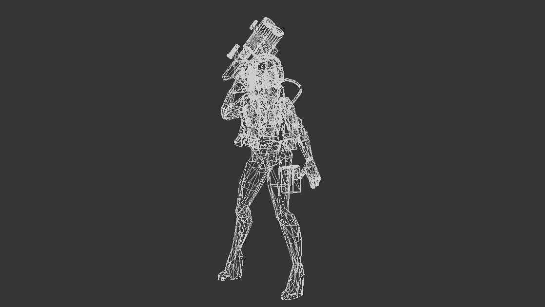 Frag Shooter Characters Low-poly 3D model_9