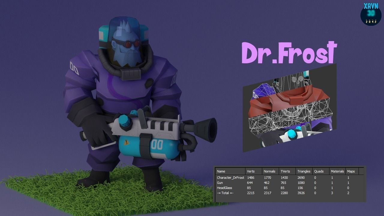 Frag Shooter Characters Low-poly 3D model_5
