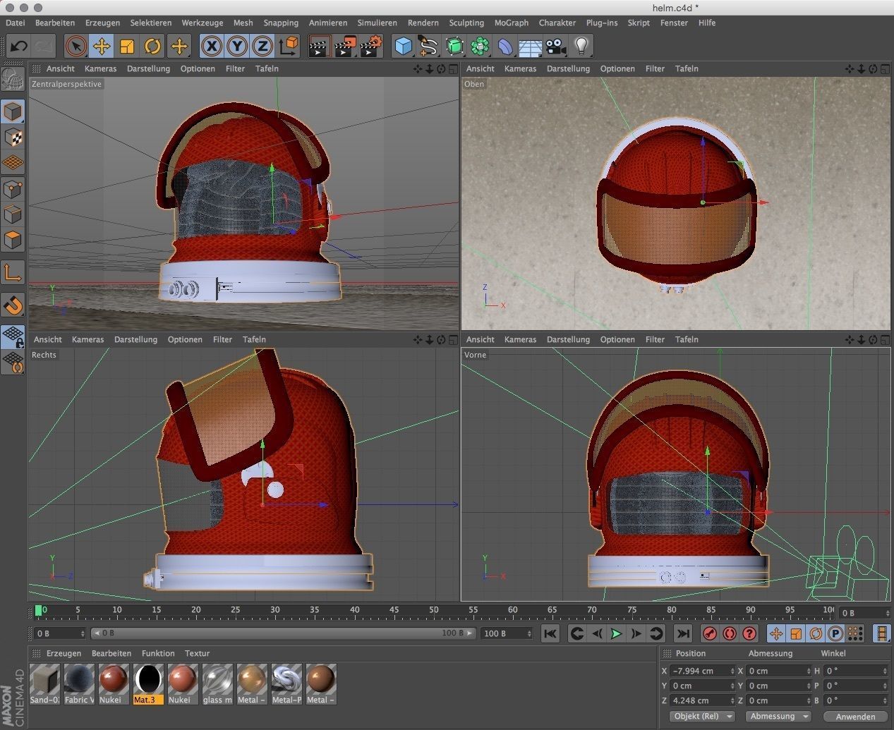 Vintage SF Space Helmet Free 3D model_1