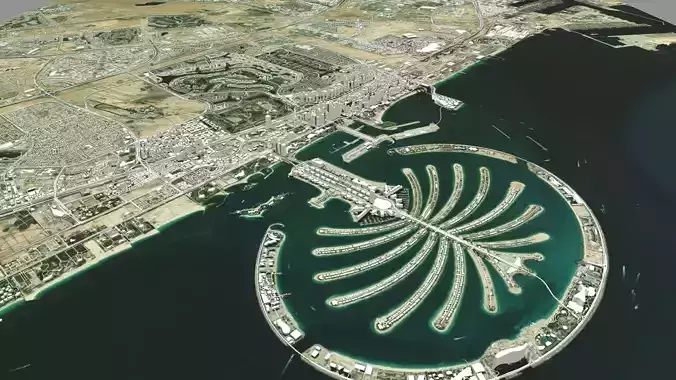 Cityscape Dubai United Arab Emirates 3D model