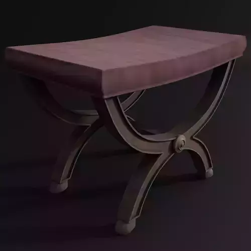 Roman chair - Sella Curulis Low-poly 3D model