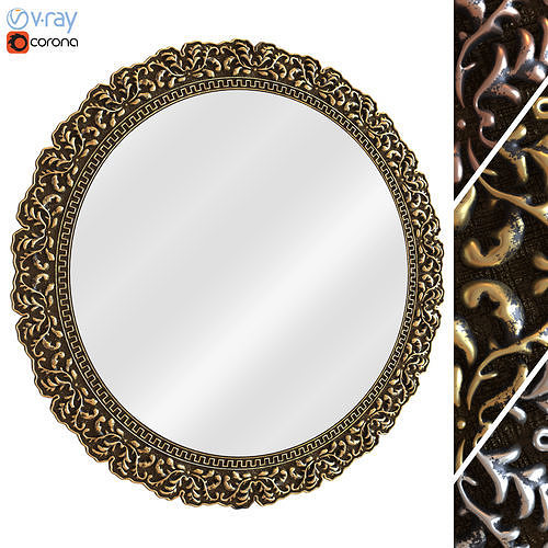 Ornamental Mirror 01 3D model