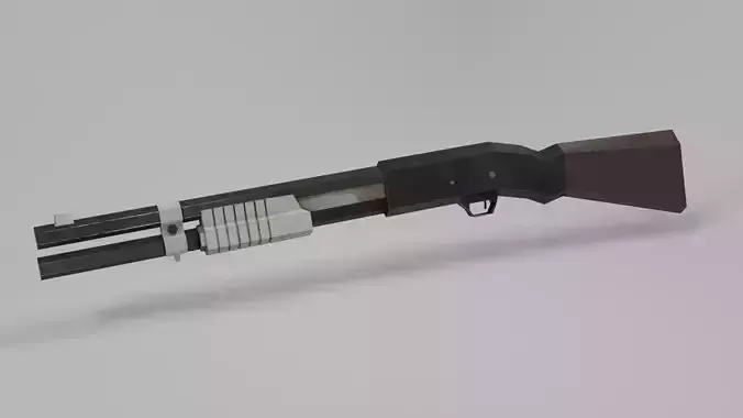 Low poly shotgun