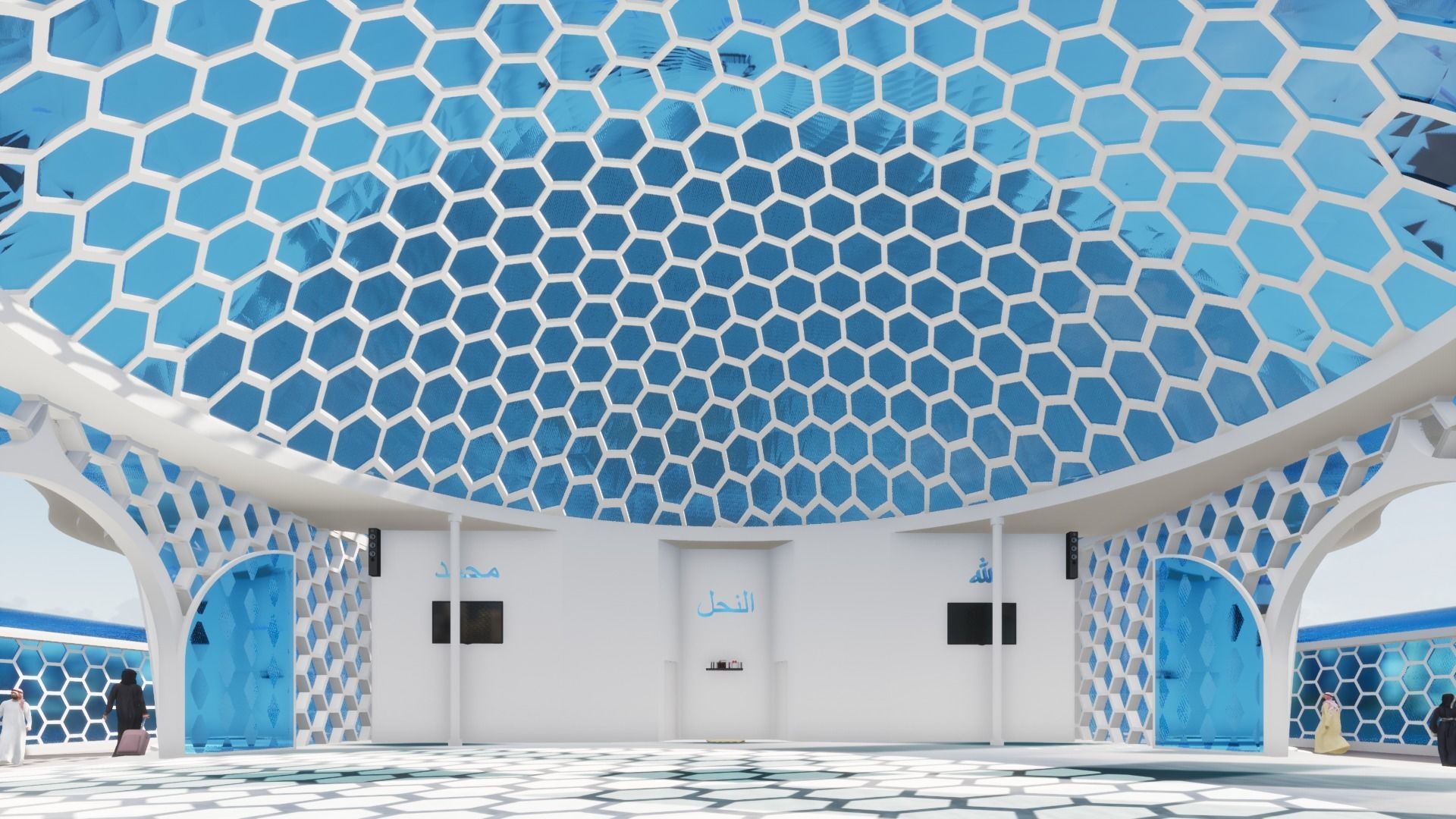 Futuristic Mosque 3D print model_1