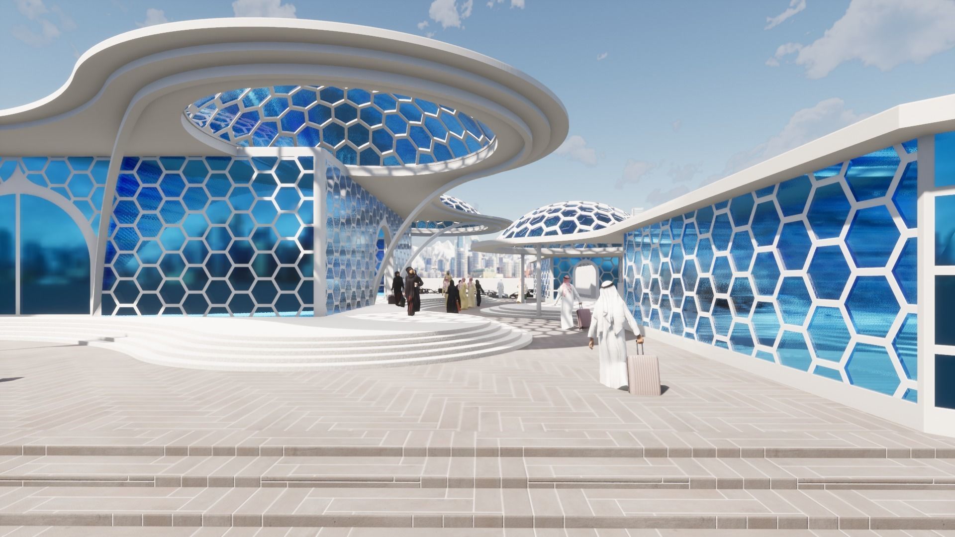 Futuristic Mosque 3D print model_4