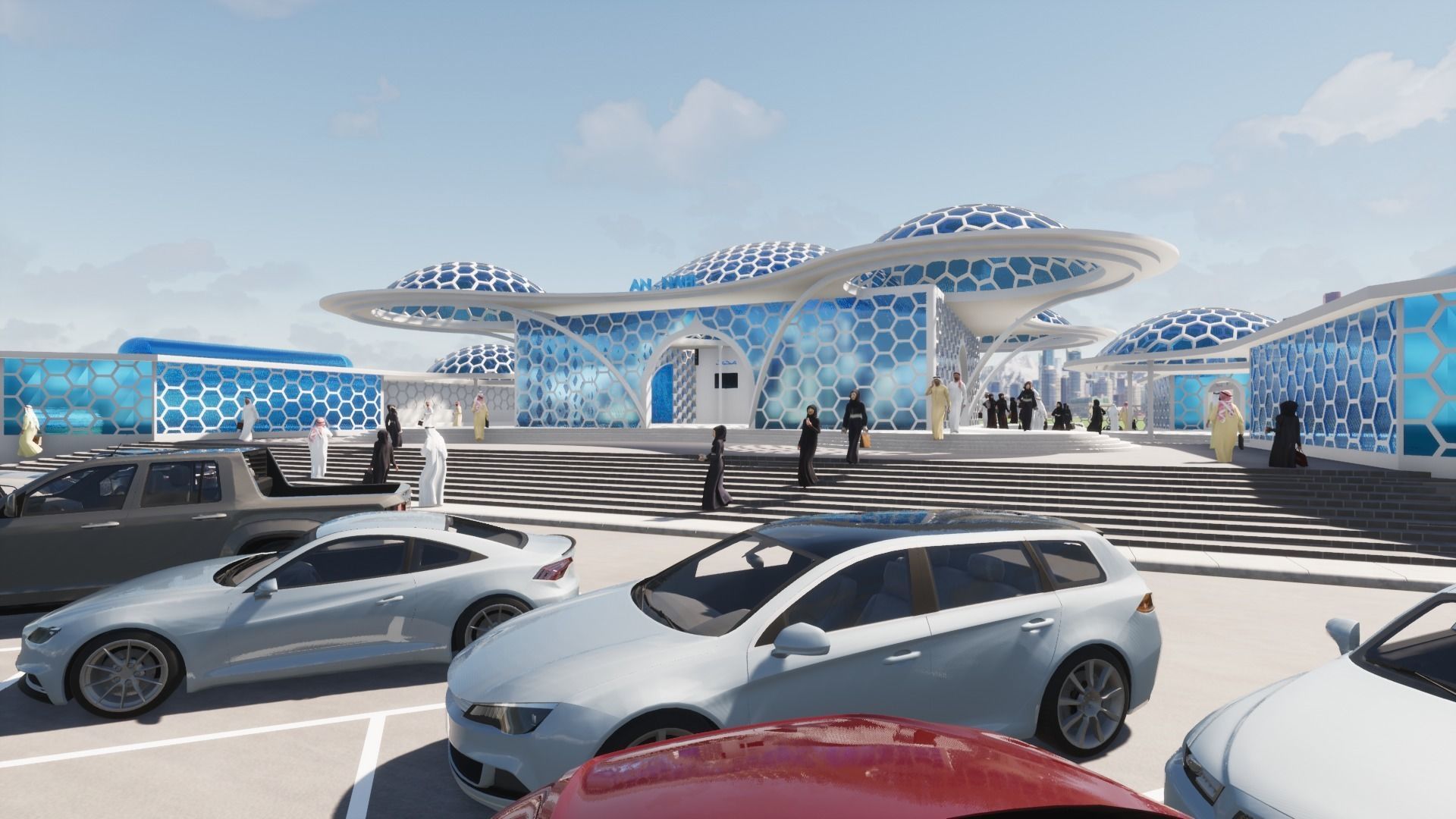 Futuristic Mosque 3D print model_2