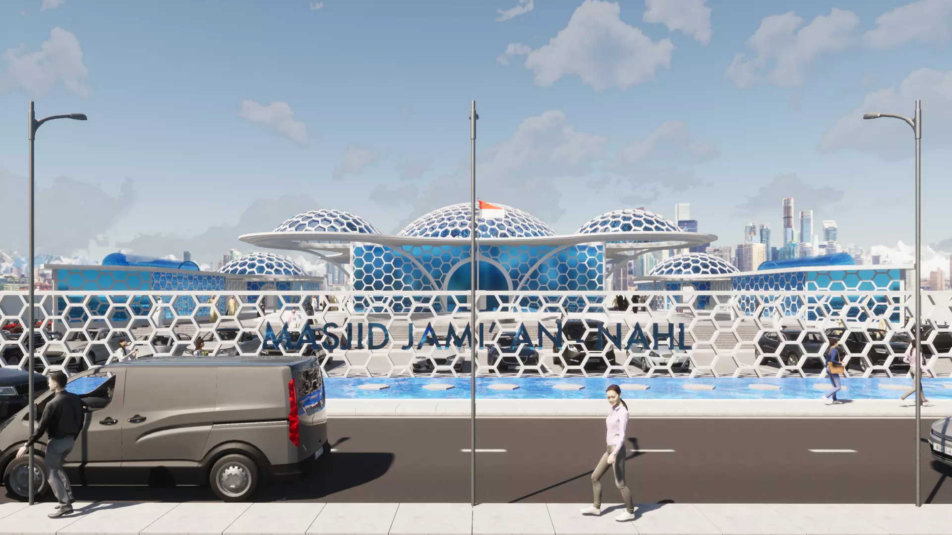 Futuristic Mosque 3D print model_0