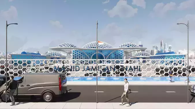 Futuristic Mosque 3D print model