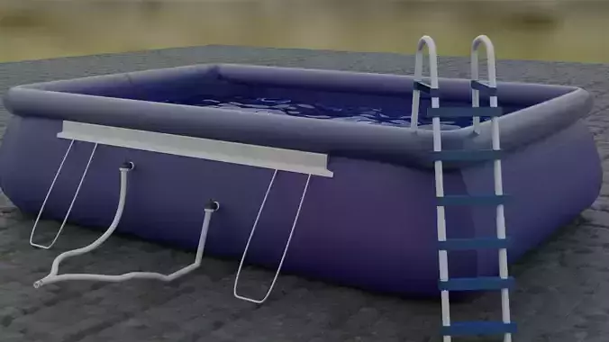 3D MODEL OF OVAL INFLATABLE POOL
