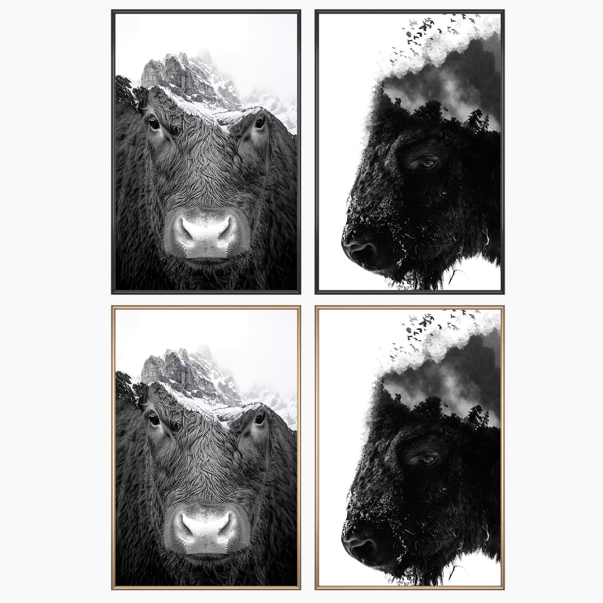 Wall Art Set 3592 3D model_1