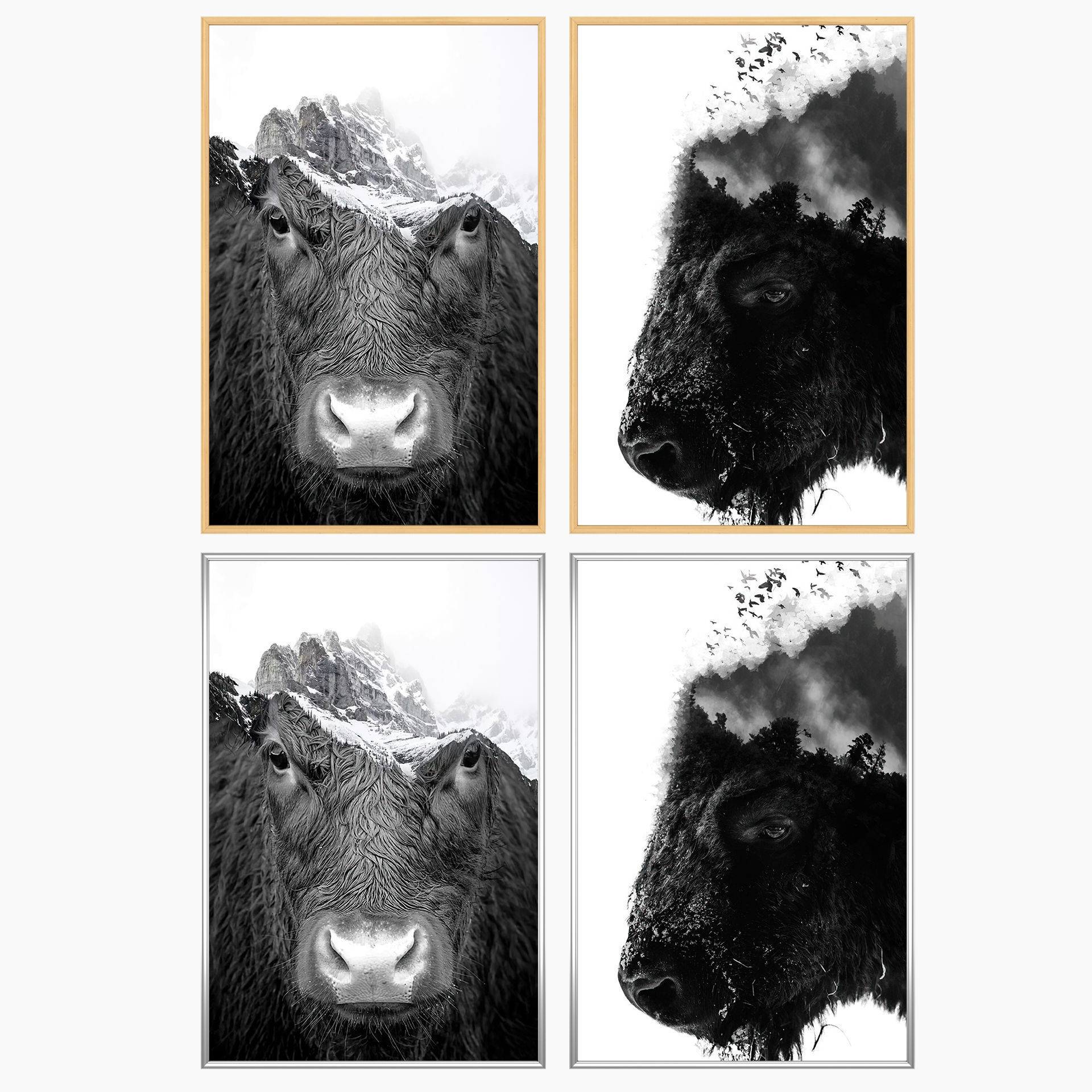 Wall Art Set 3592 3D model_2