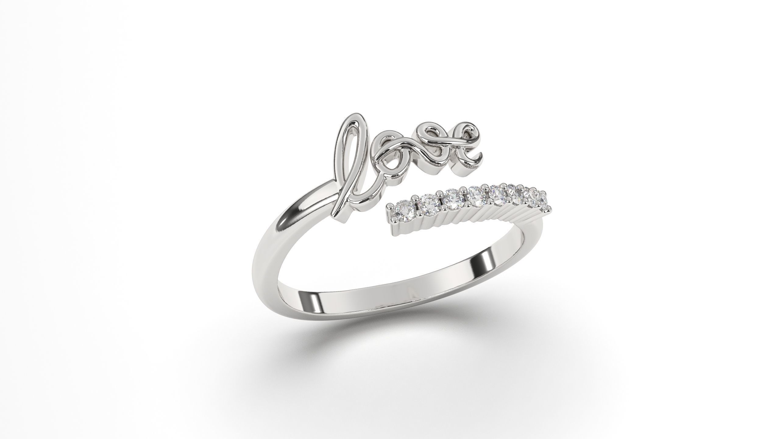 Love valentine ring  3D print model_8