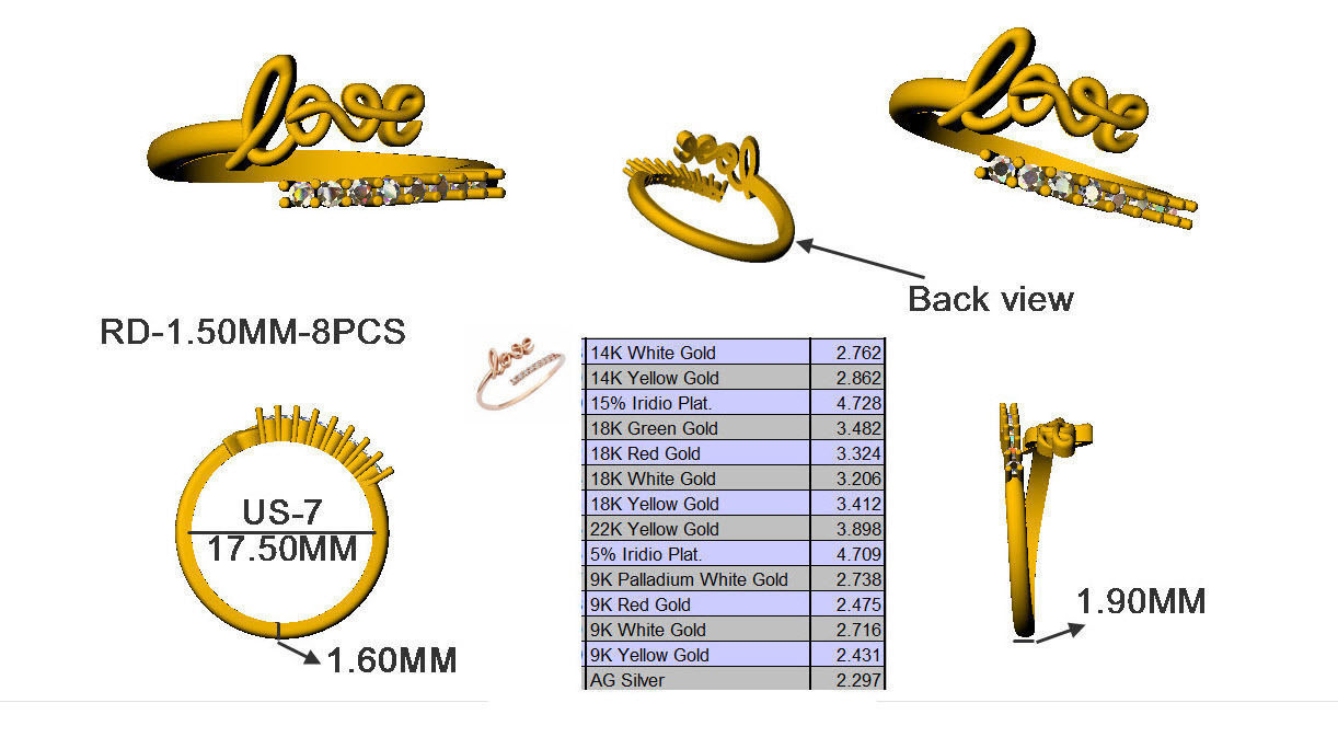 Love valentine ring  3D print model_1