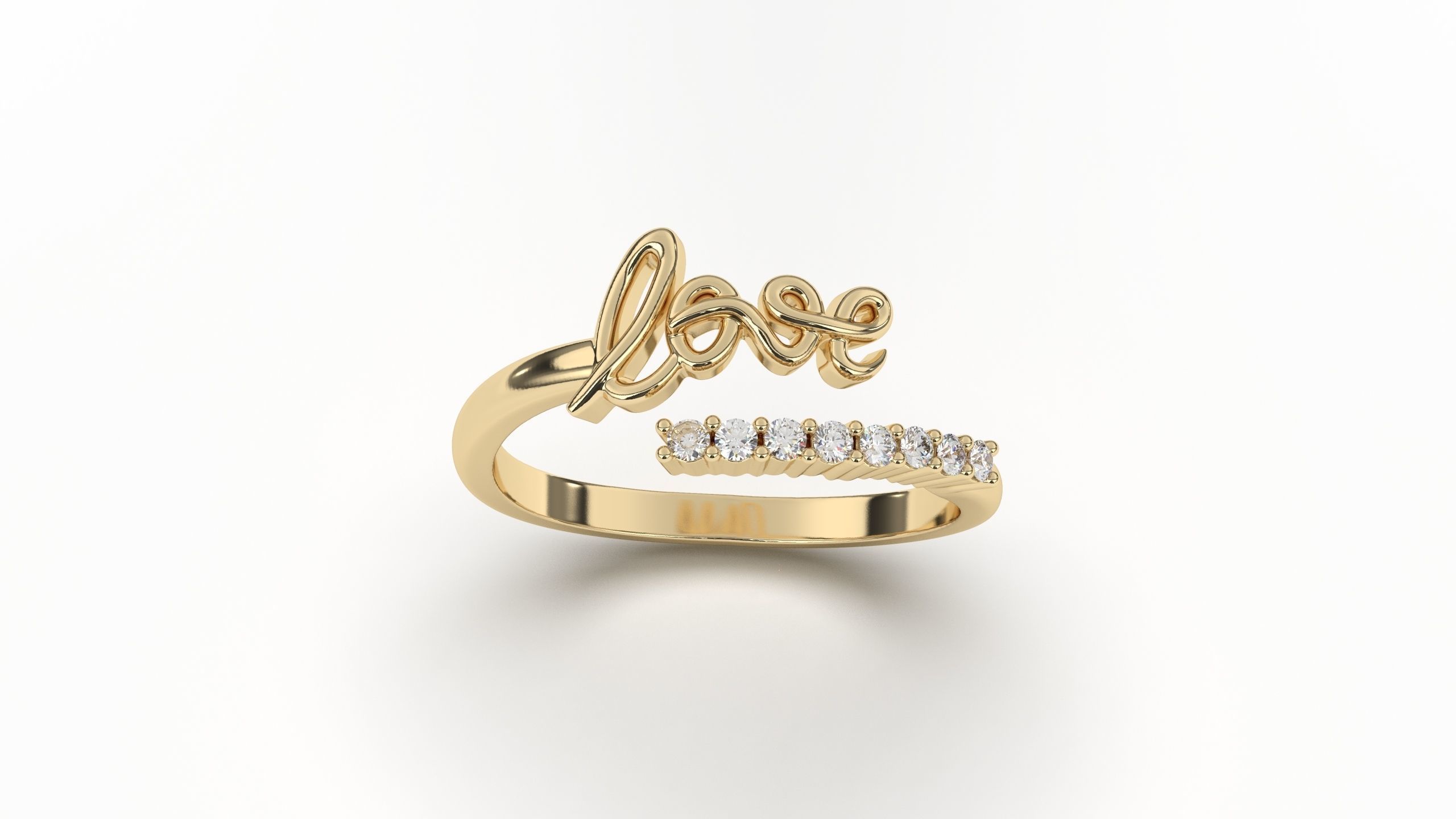 Love valentine ring  3D print model_7