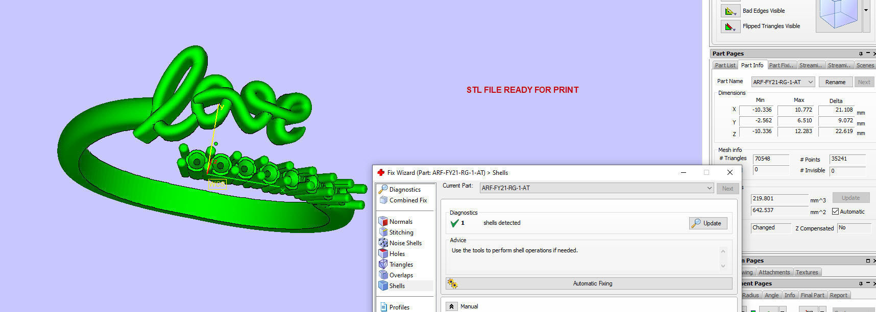 Love valentine ring  3D print model_9