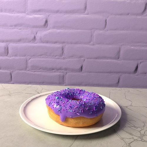 Donut with sprinkles - 3D model