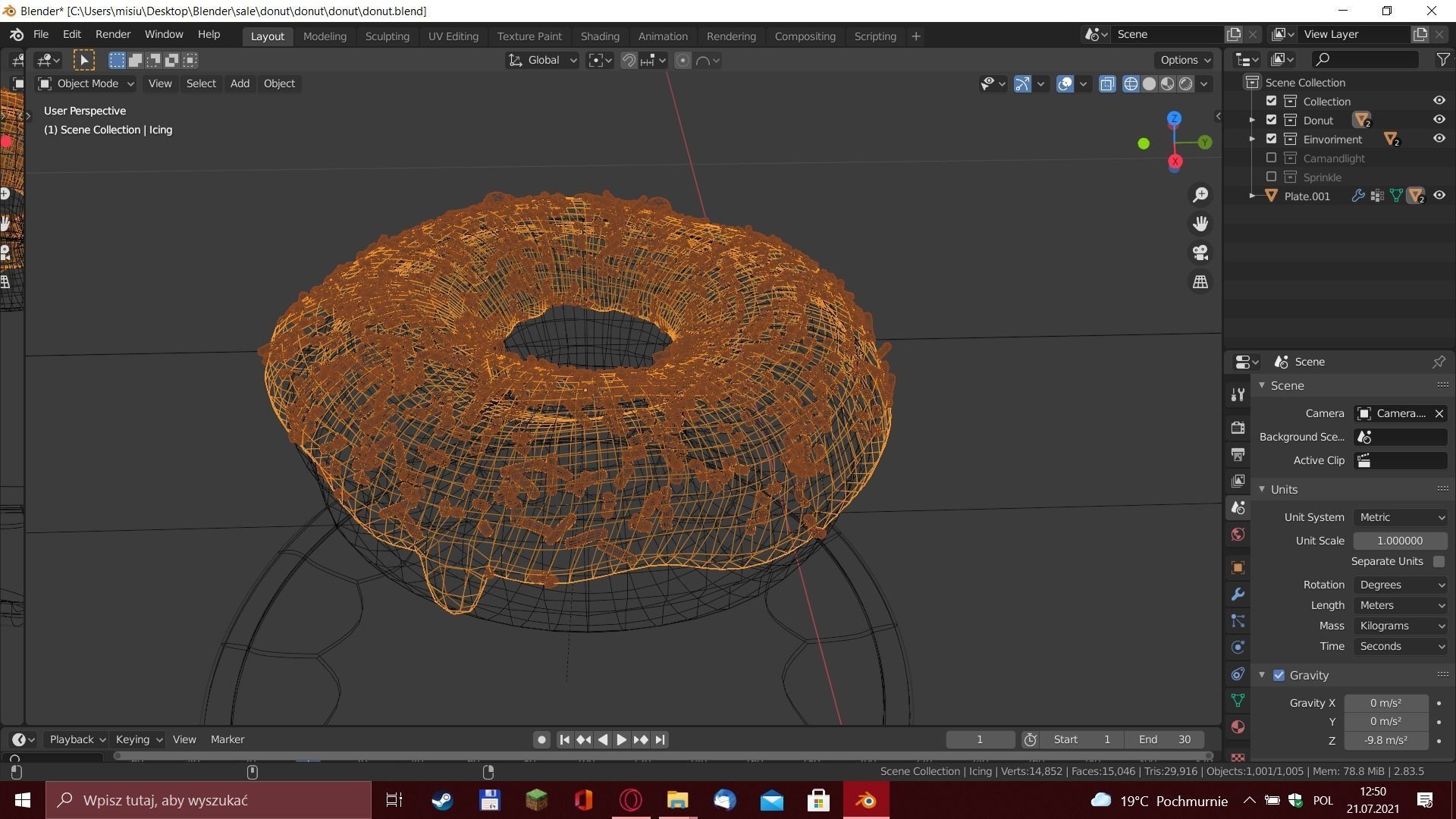 Donut with sprinkles - 3D model_9
