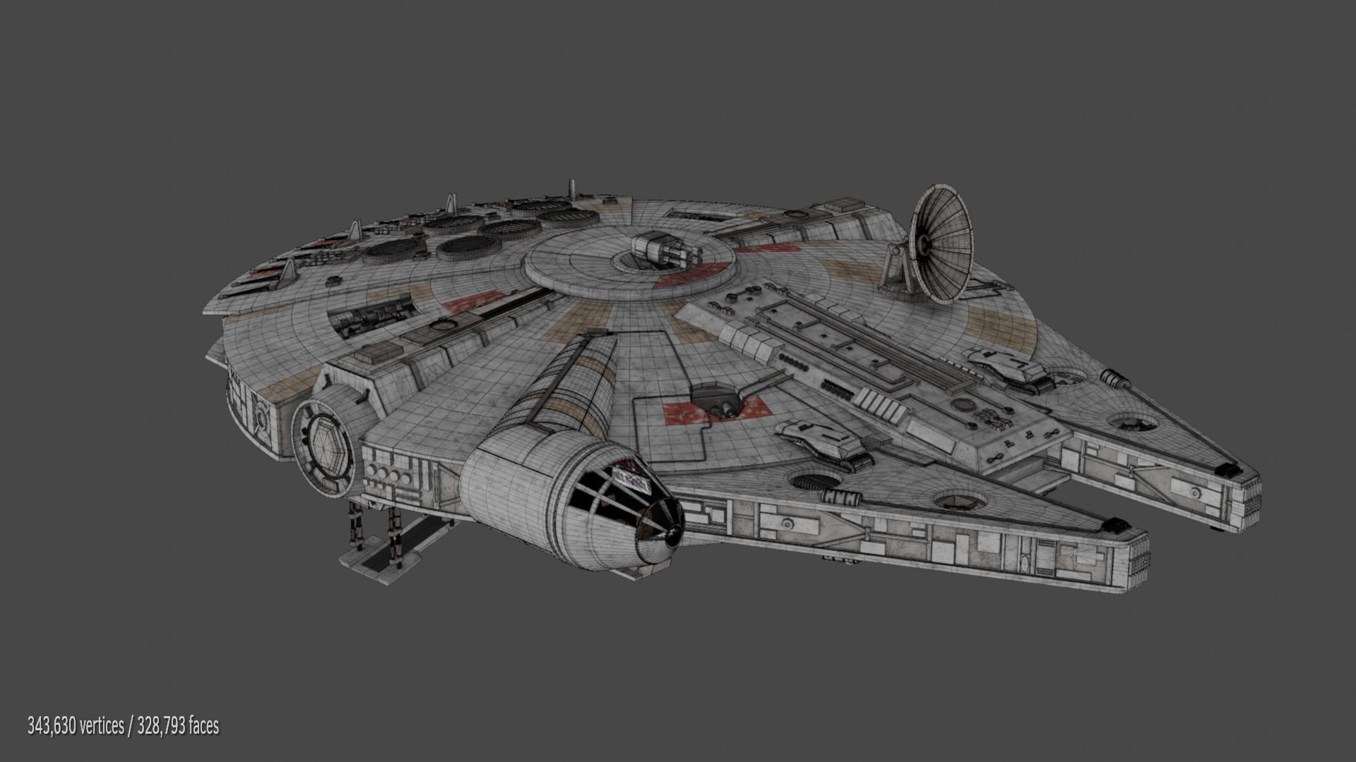 Millennium Falcon 3D model_7