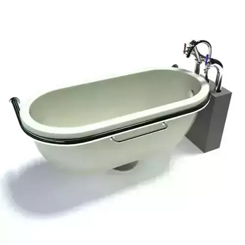 Beige Iron Bathtub