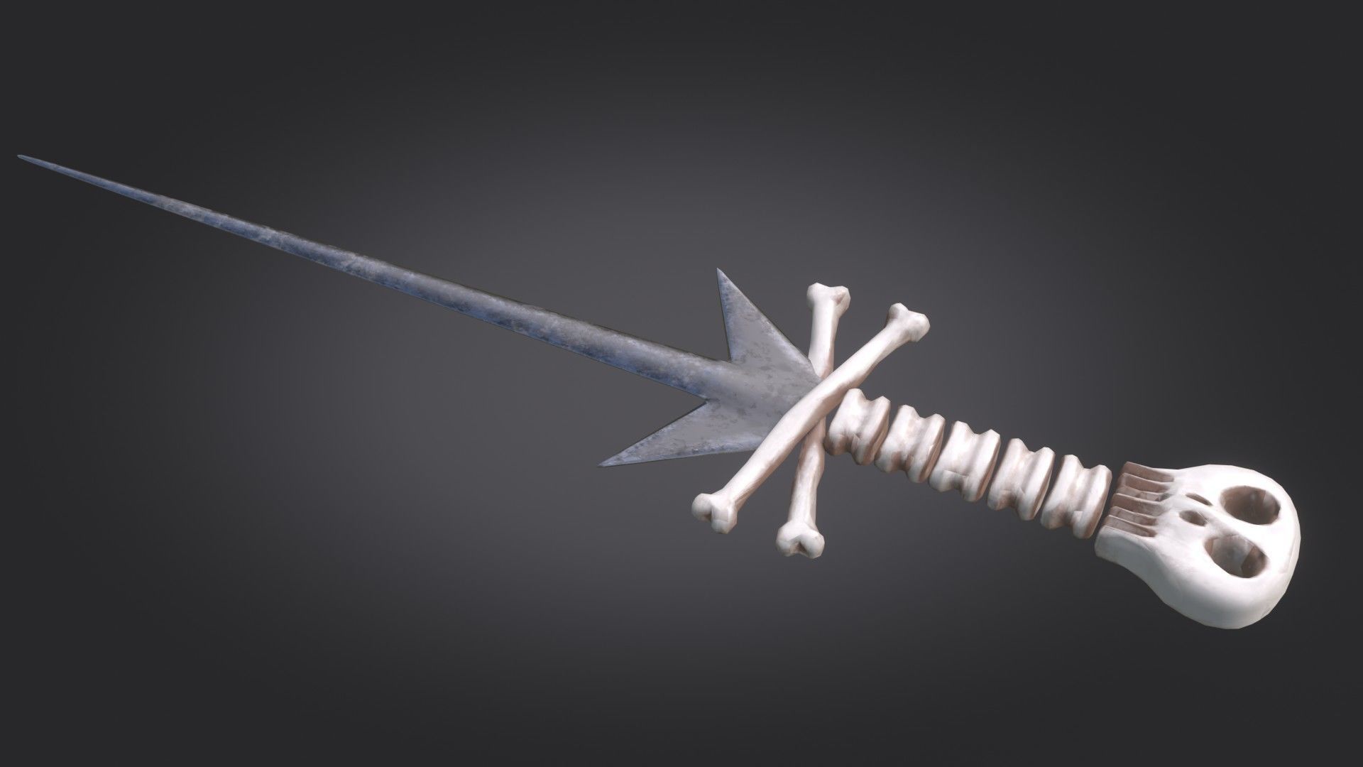 Stylized Medieval Sword melee weapon game ready Low-poly 3D model_2