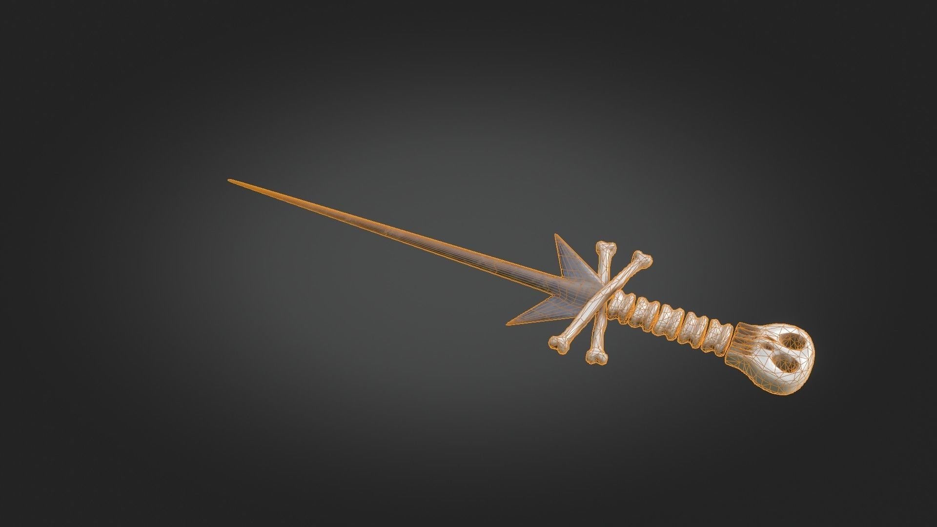 Stylized Medieval Sword melee weapon game ready Low-poly 3D model_8