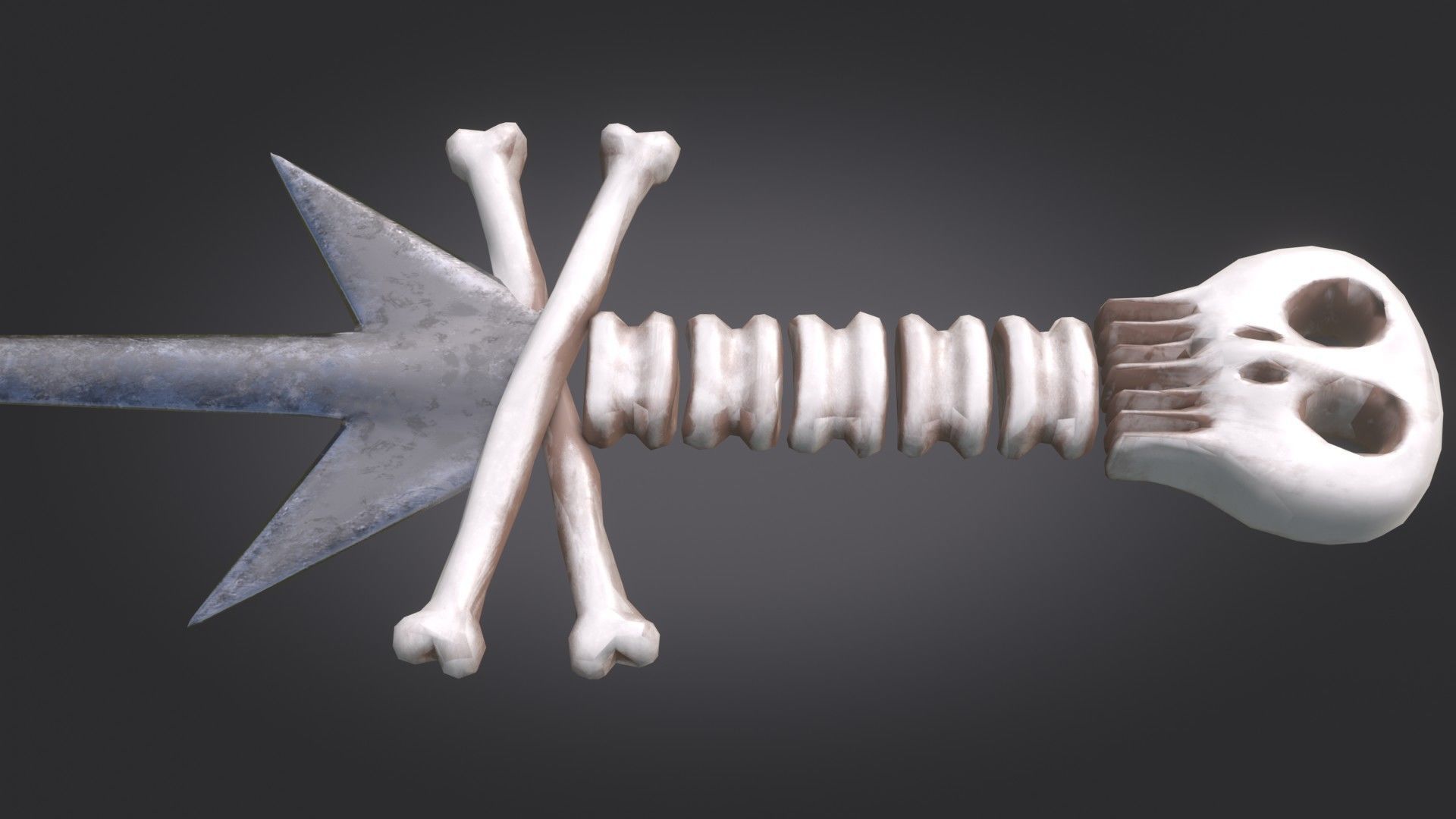 Stylized Medieval Sword melee weapon game ready Low-poly 3D model_6