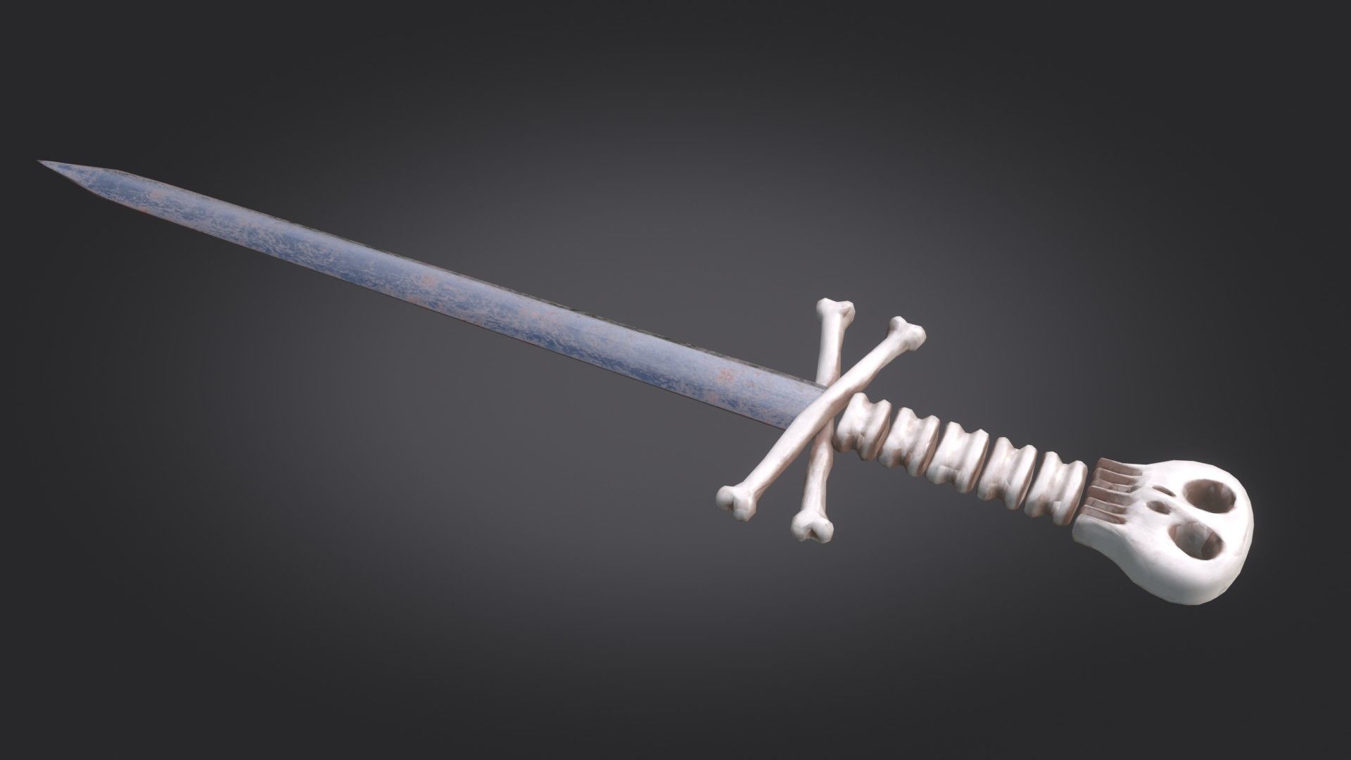 Stylized Medieval Sword melee weapon game ready Low-poly 3D model_2