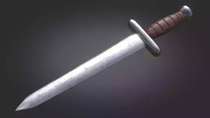 Stylized Medieval Sword melee weapon game ready