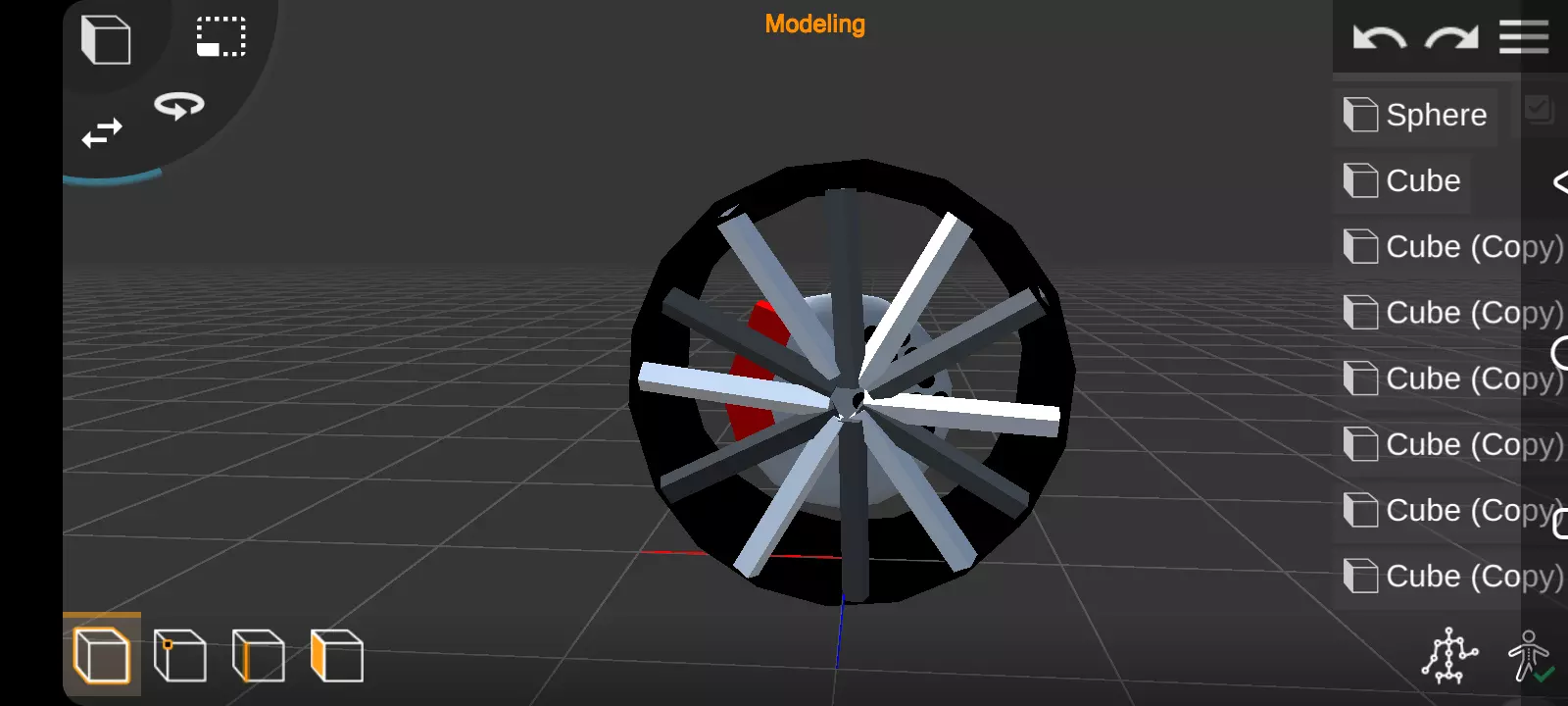 Rims for modification Low-poly 3D model_0