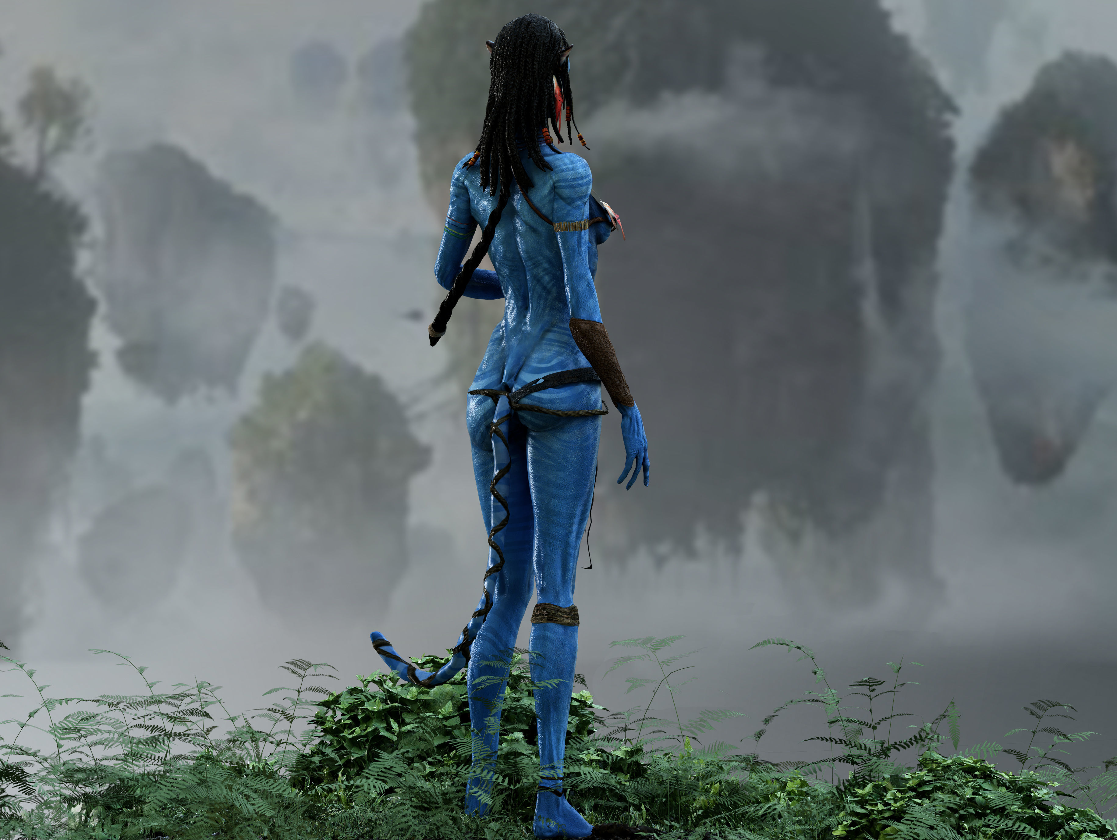 Neytiri avatar character Low-poly 3D model_5