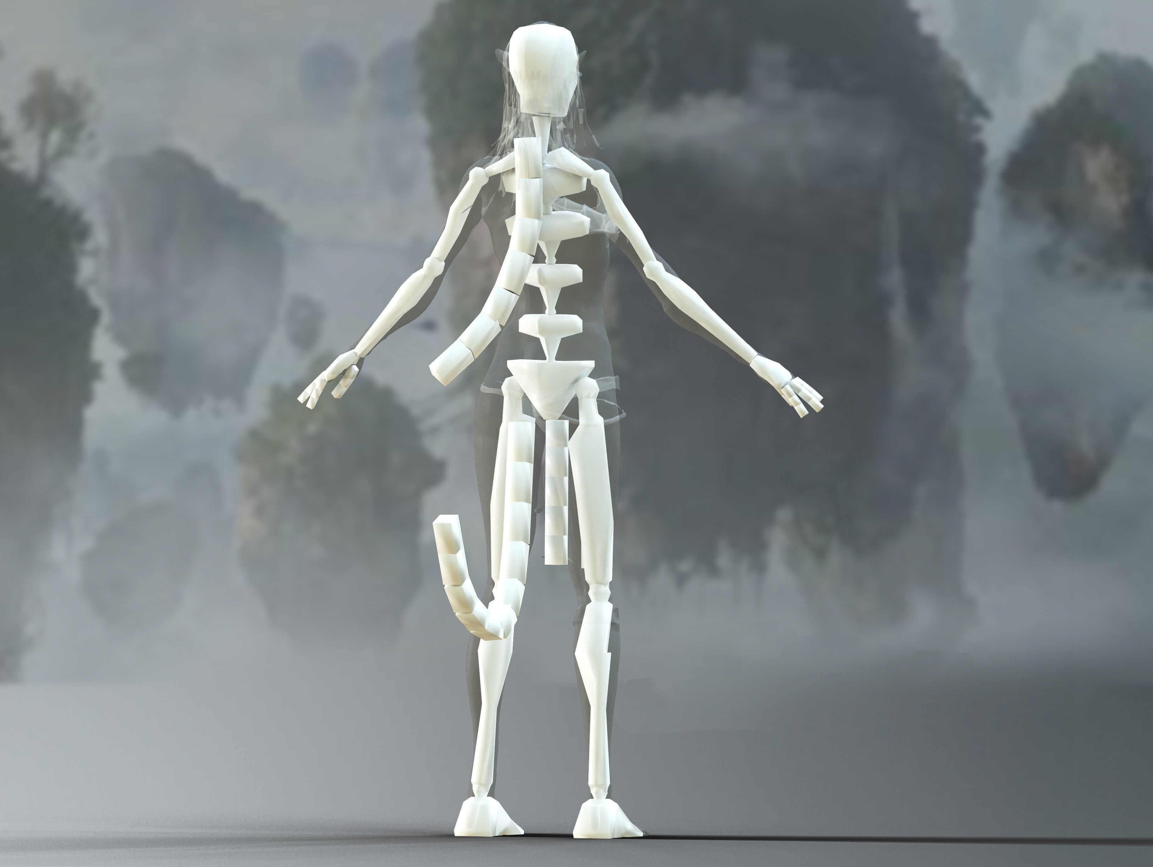 Neytiri avatar character Low-poly 3D model_10