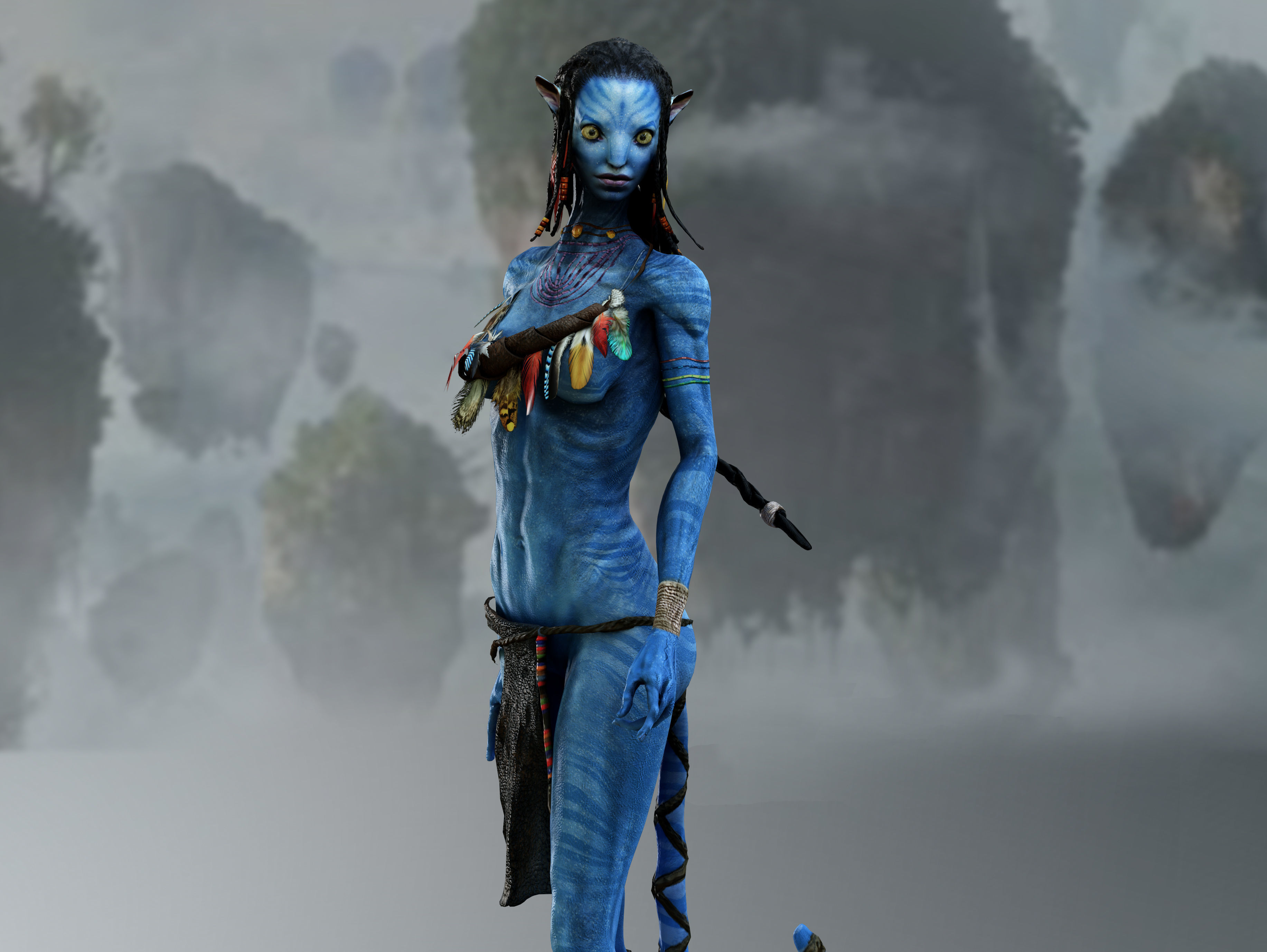 Neytiri avatar character Low-poly 3D model_3