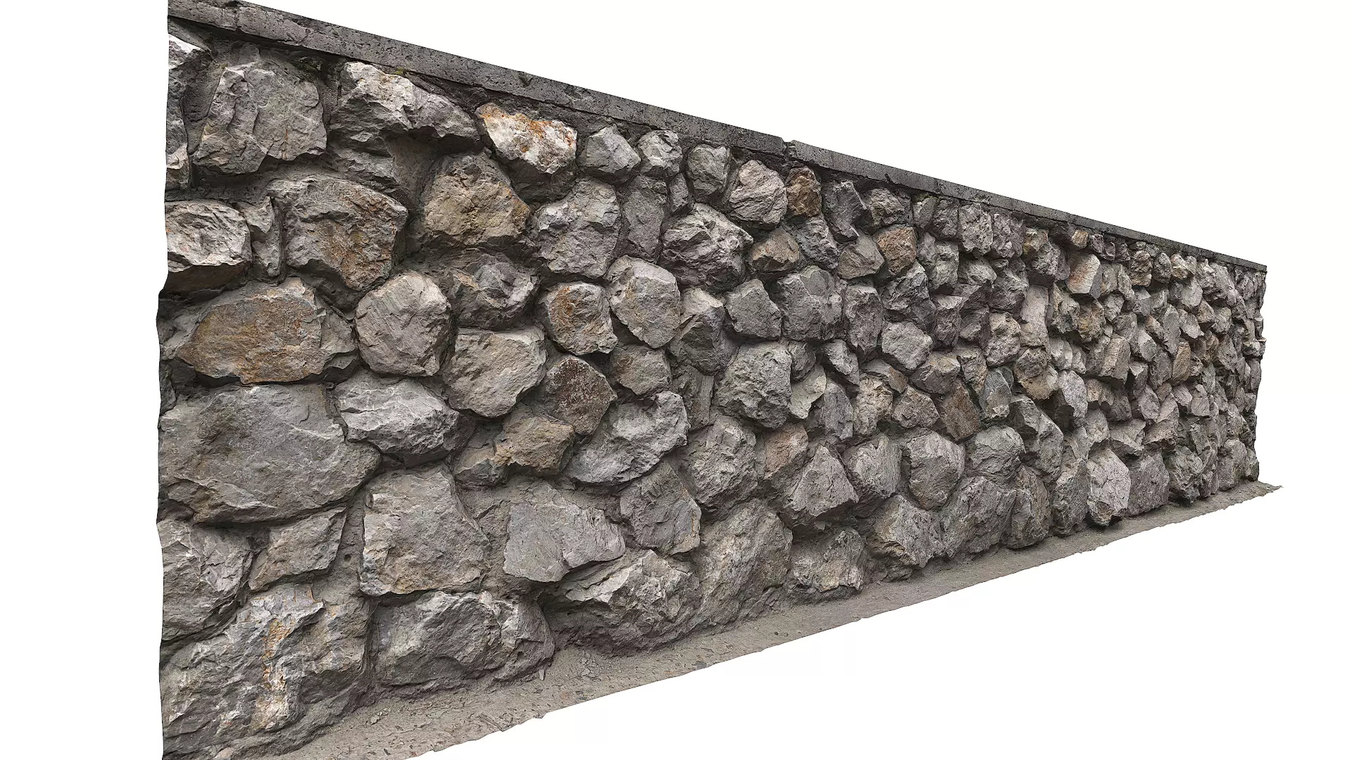 Wall Rock PBR  Low-poly 3D model_0
