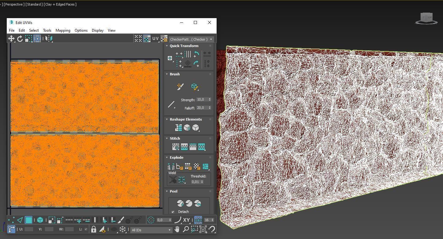 Wall Rock PBR  Low-poly 3D model_16