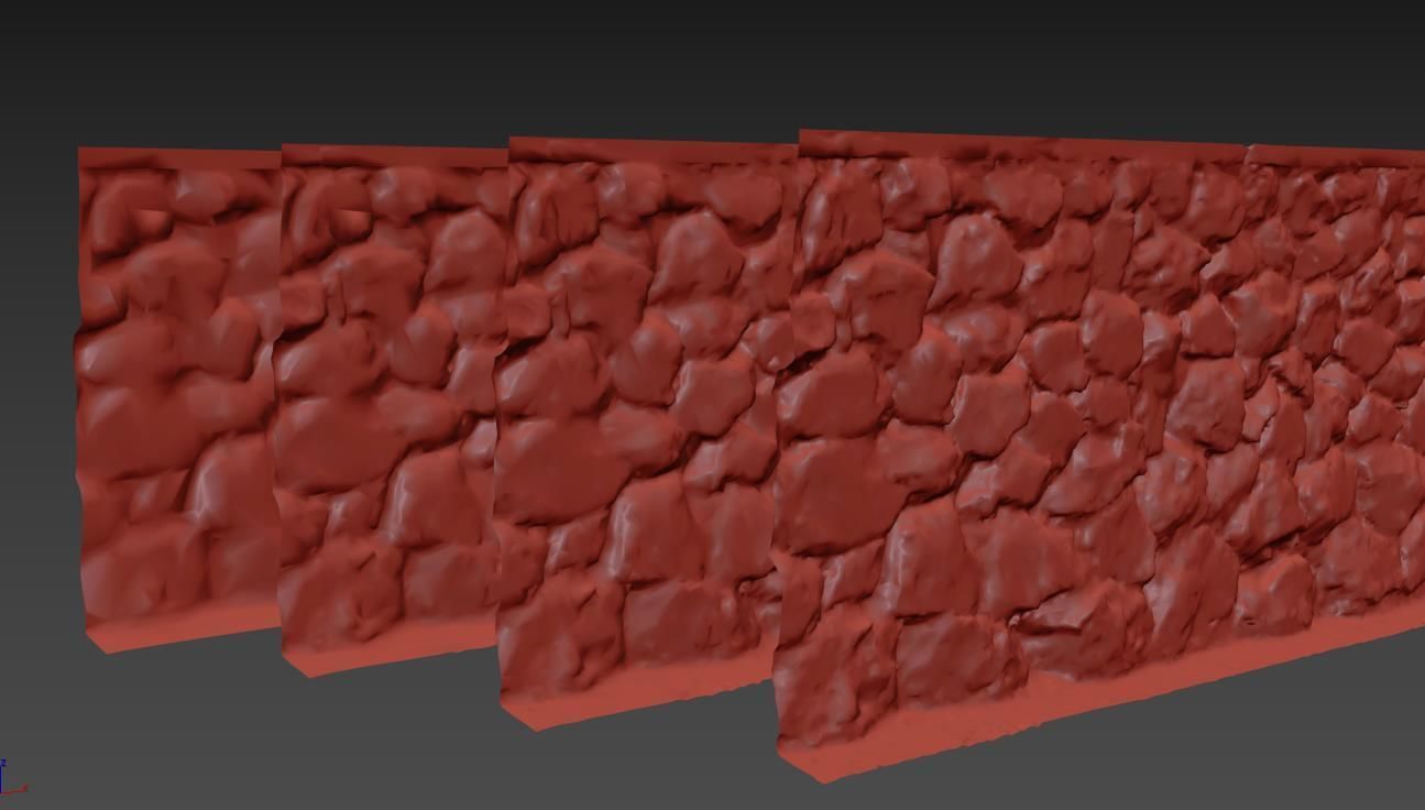 Wall Rock PBR  Low-poly 3D model_15