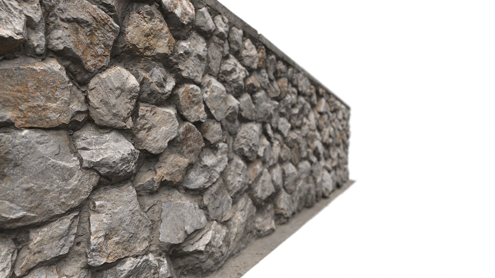 Wall Rock PBR  Low-poly 3D model_5
