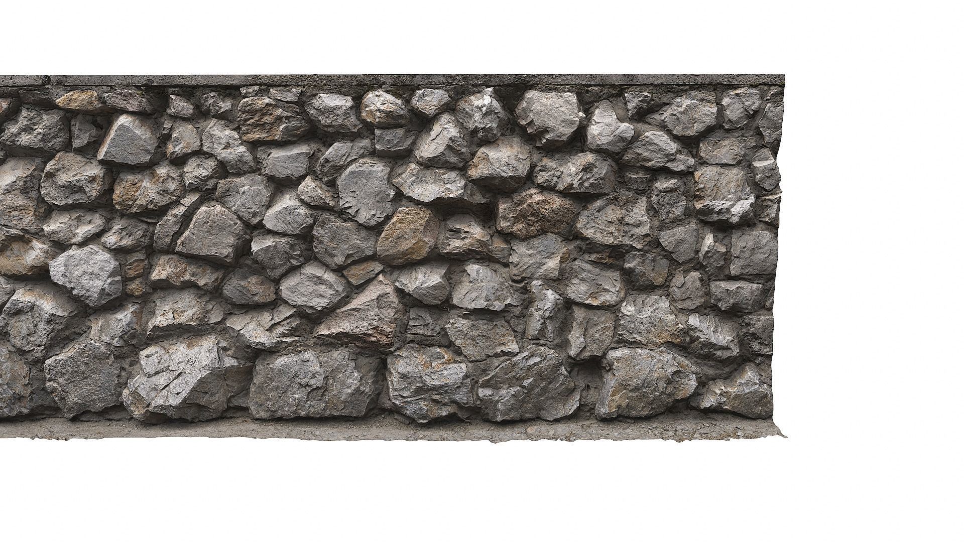 Wall Rock PBR  Low-poly 3D model_8